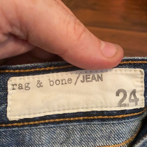 Rag & Bone Distressed Blue Denim Ripped Boyfriend Jeans Casual Contemporary - Picture 13 of 14